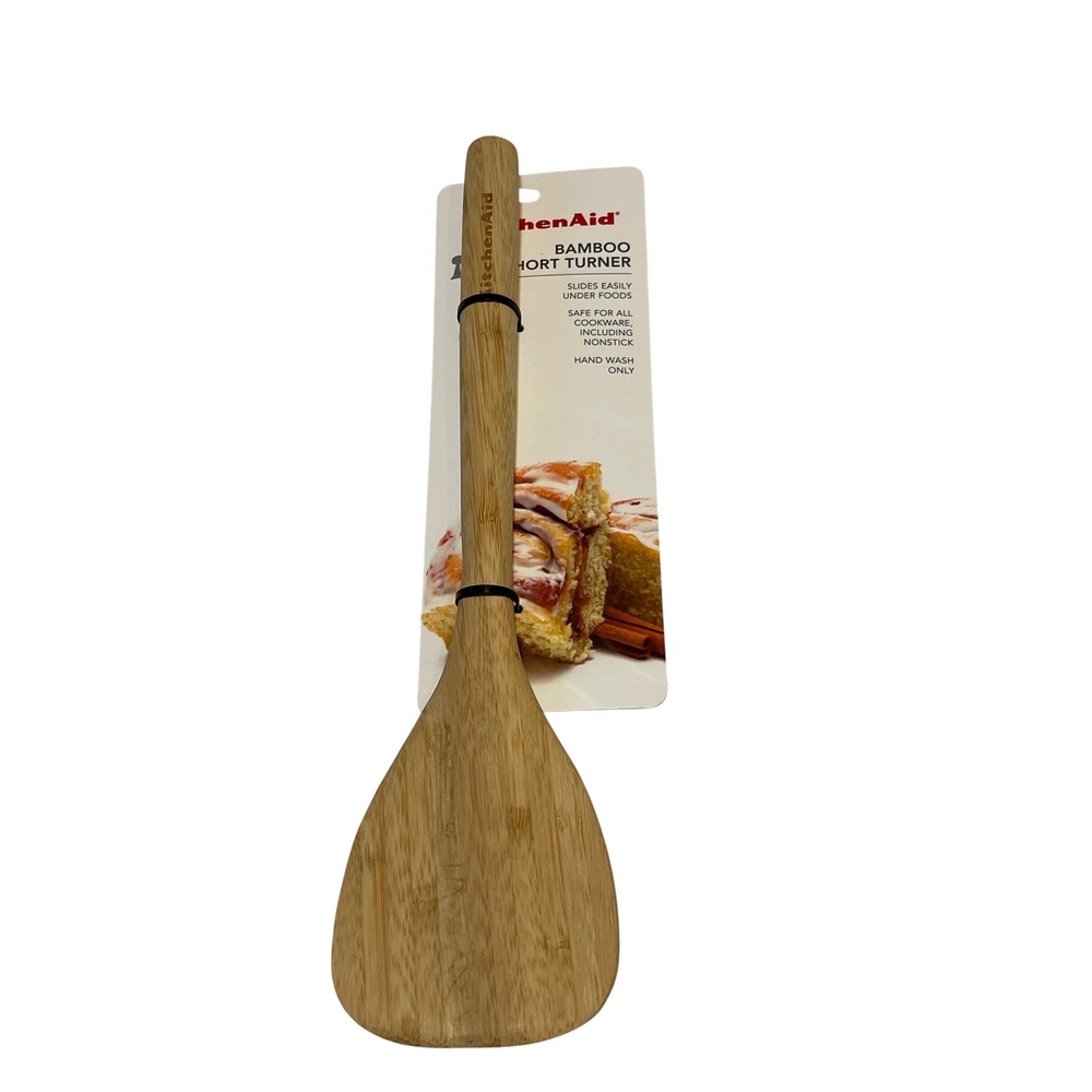 KitchenAid‎ Bamboo Short Turner Spatula Wood Kitchen Tool KQ615OHBBA New